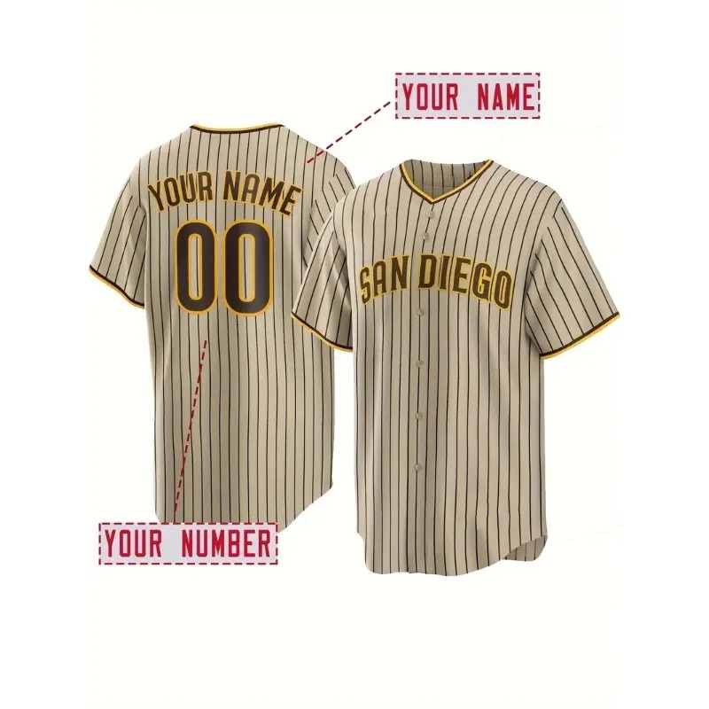 Embroidery Name - Maglia da baseball ricamata da uomo