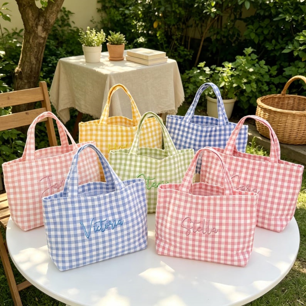 Embroidery Name - 1 Pezzo Borsa Personalizzata con Testo/Nome