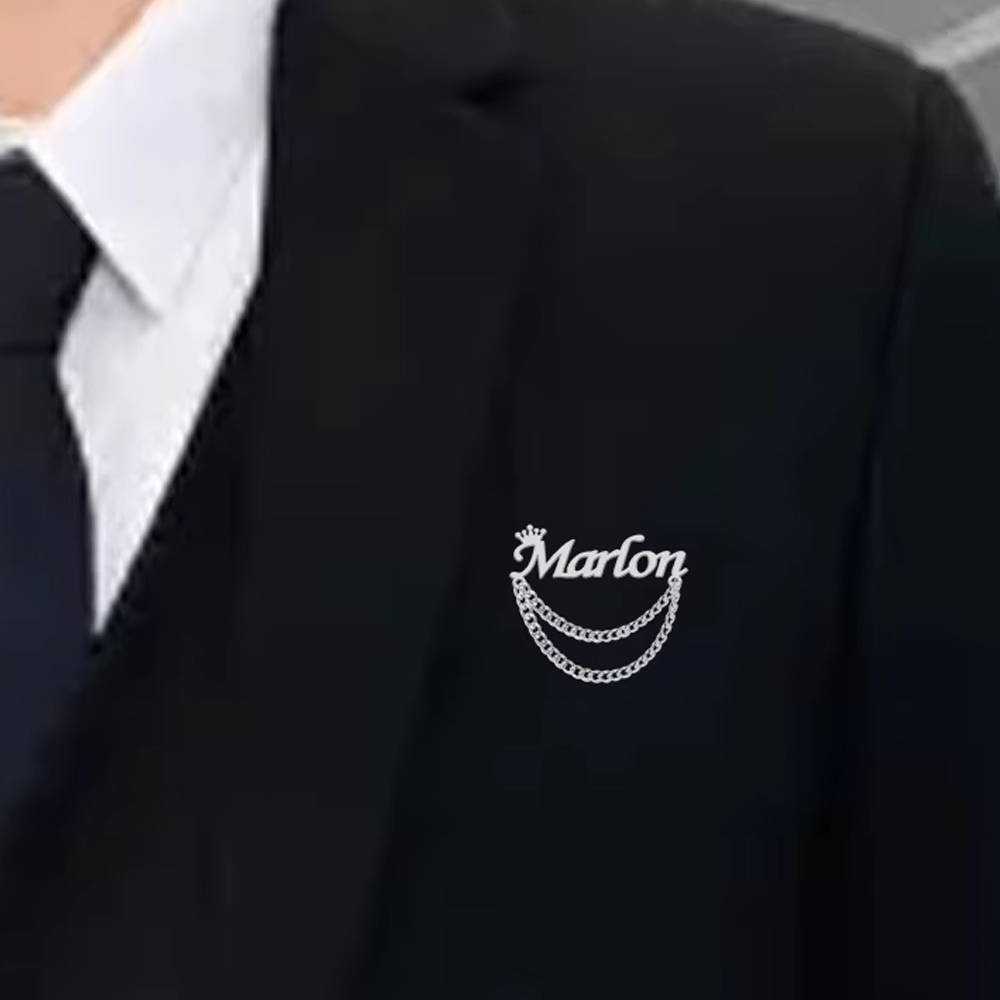 Embroidery Name - Spilla con nome personalizzato Spille a