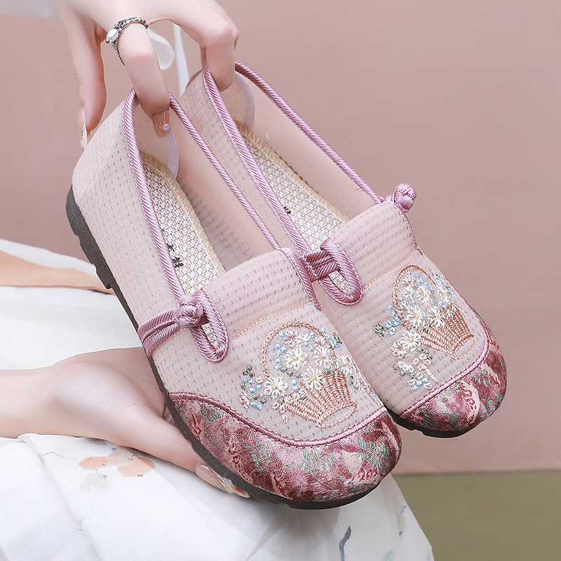 Embroidery Canvas - Scarpe basse ricamate in stile cinese,