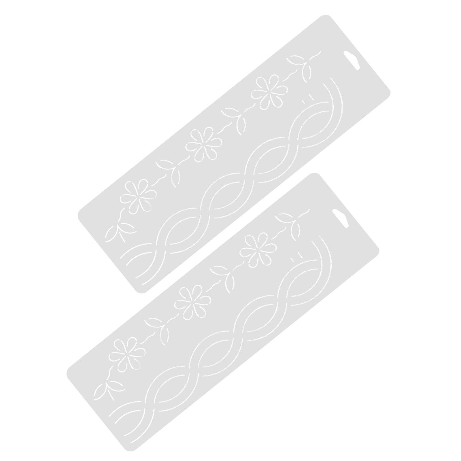 Embroidery Quilting - 2 stencil per trapuntatura angolare, modelli