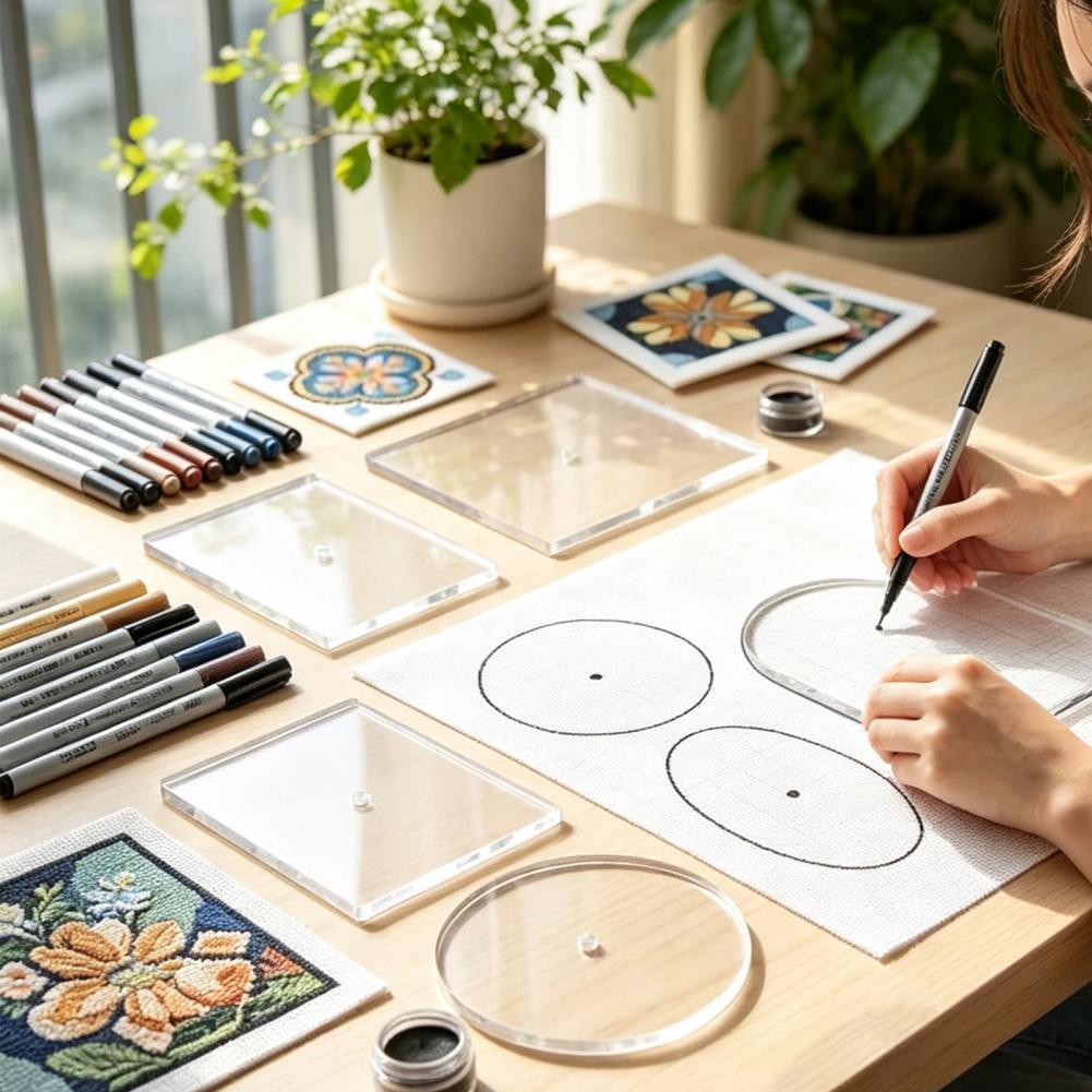 Set di 5 stencil per ricamo in - Embroidery Canvas recensione e prezzo