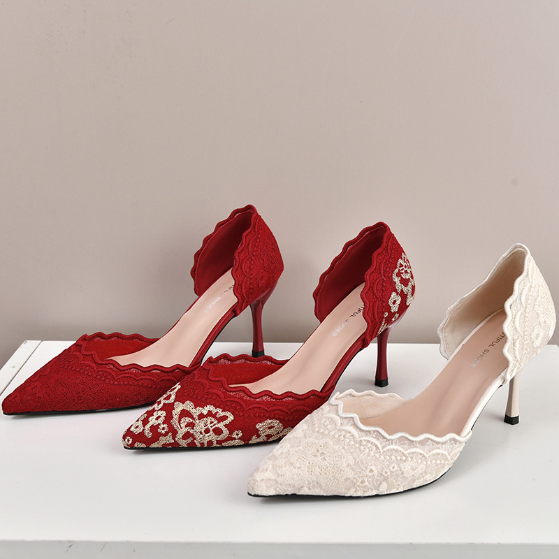 Scarpe da sposa con tacco alto - Embroidery Red recensione e prezzo