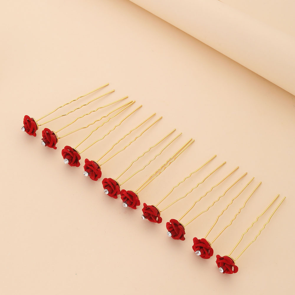 10 pezzi accessori per capelli - Embroidery Red recensione e prezzo