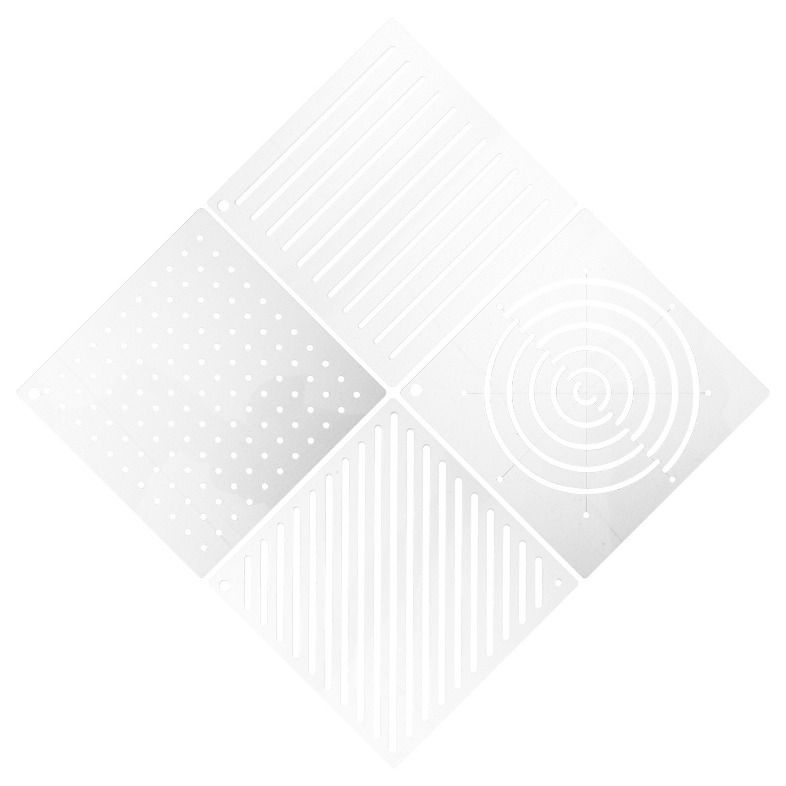 Set di 4 stencil geometrici tr - Embroidery Quilting recensione e prezzo