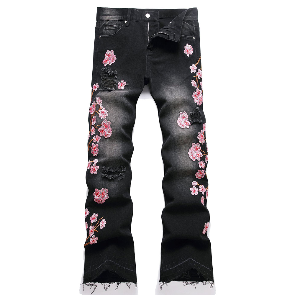 Jeans da uomo in denim con ric - Embroidery Jeans Sakura recensione e prezzo