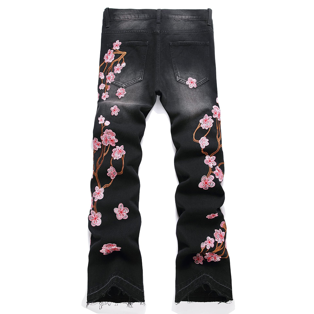 Jeans da uomo in denim con ric - Embroidery Jeans Sakura recensione e prezzo