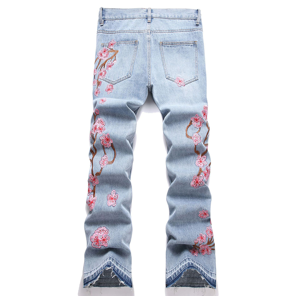 Jeans denim da uomo con ricamo - Embroidery Jeans Sakura recensione e prezzo