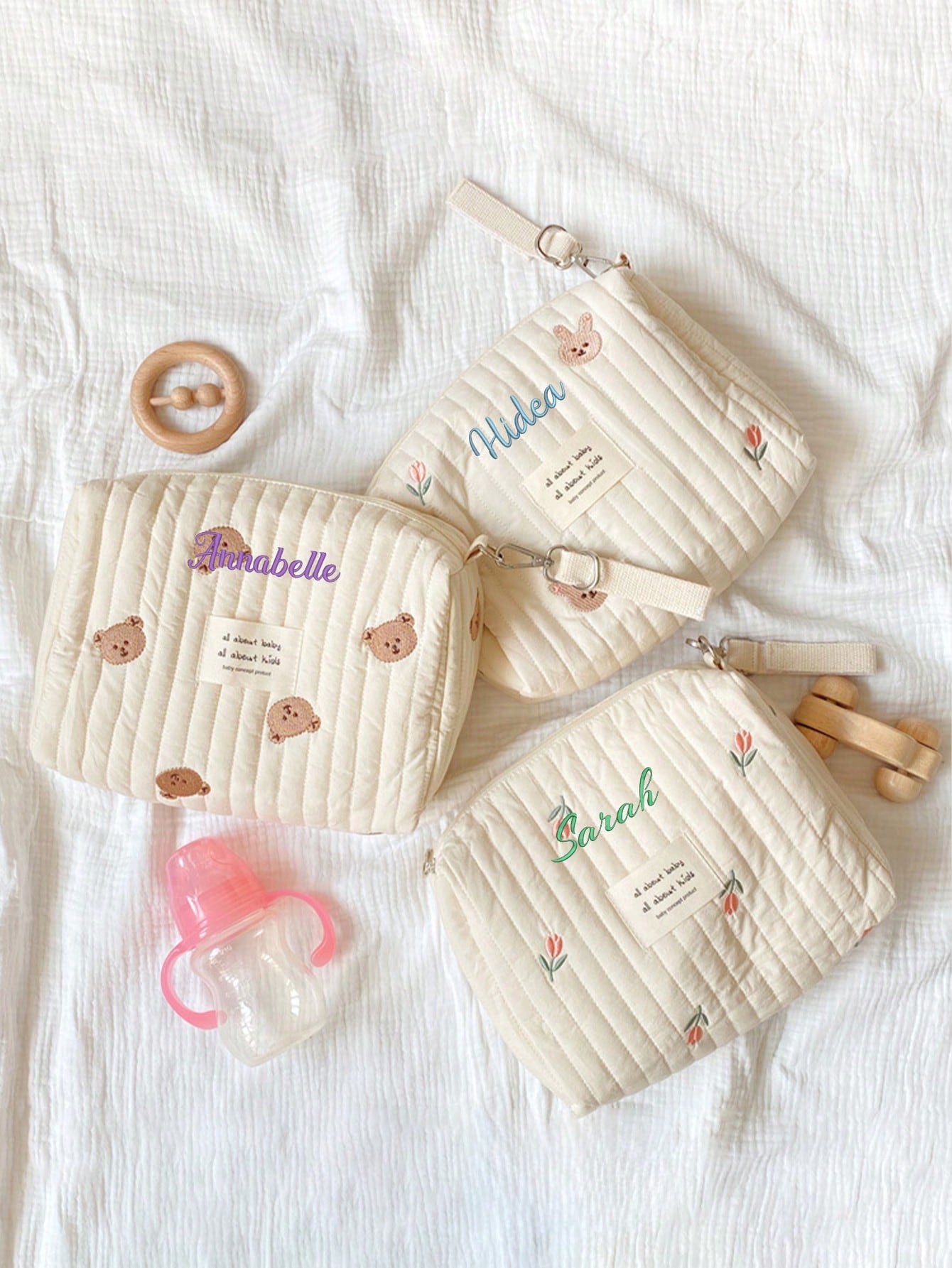 Borsa per pannolini con ricamo - Embroidery Name recensione e prezzo